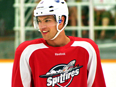 Taylor Hall back in a Windsor Spitfires jersey