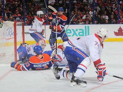 Oilers make it four straight with shutout win over Price-less Habs